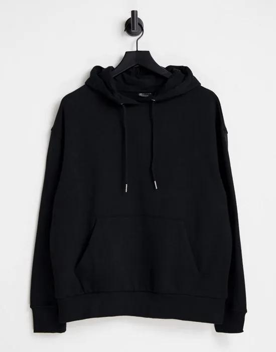 oversized boyfriend hoodie in black