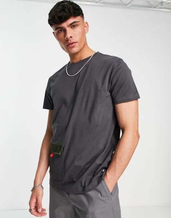 oversized cotton t-shirt with front pocket