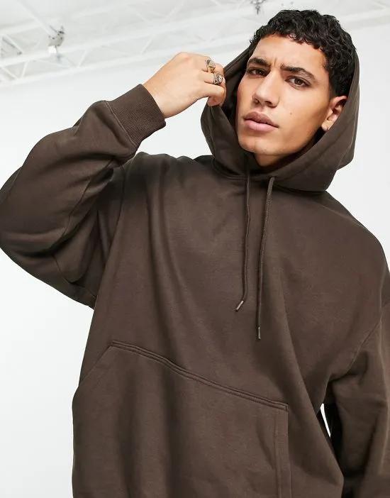oversized hoodie in brown