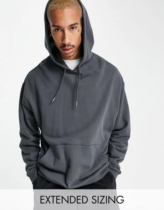oversized hoodie in washed black