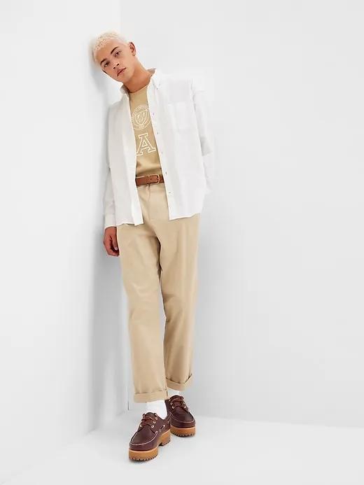Oversized Oxford Shirt with In-Conversion Cotton