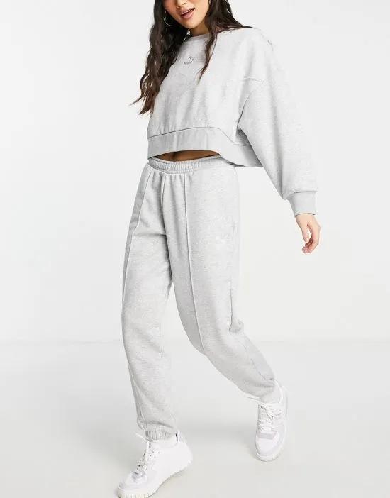oversized pleated sweatpants in gray - Exclusive to ASOS
