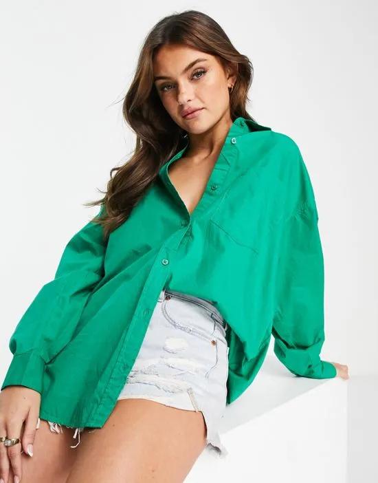 oversized shirt in green