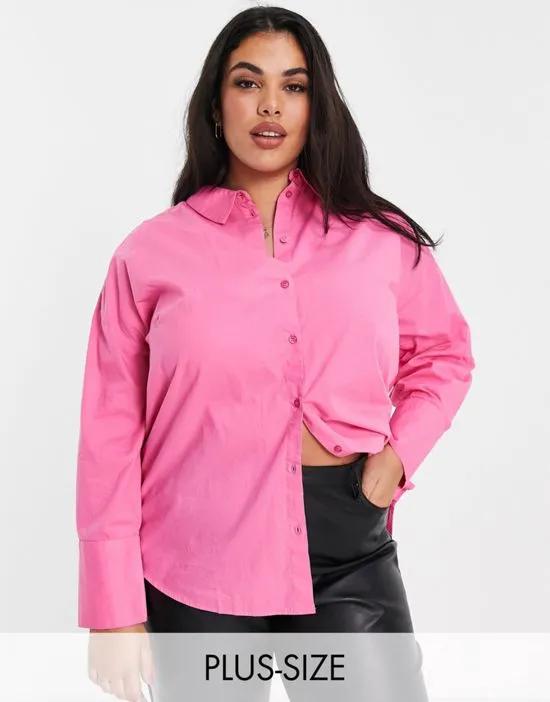 oversized shirt in pink