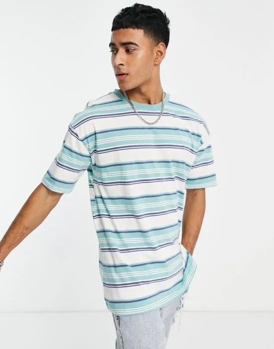 oversized striped t-shirt in blue