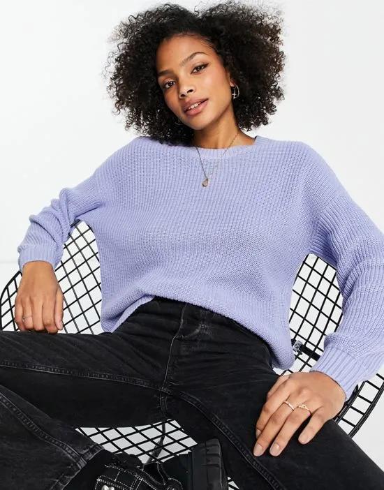 oversized sweater in lilac