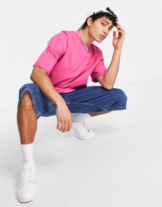 oversized t-shirt in pink heather
