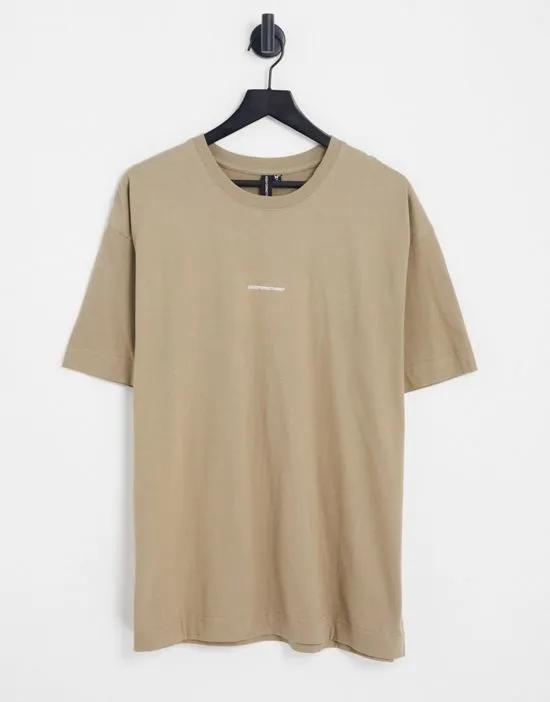 oversized t-shirt in taupe