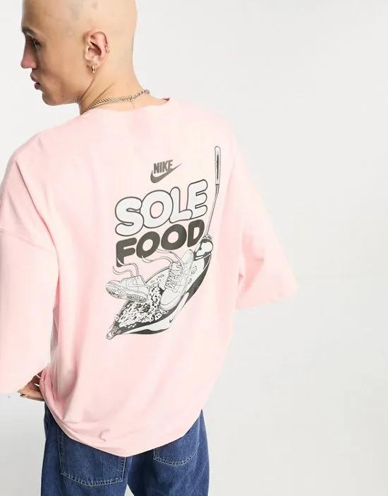 oversized t-shirt with back print in pink