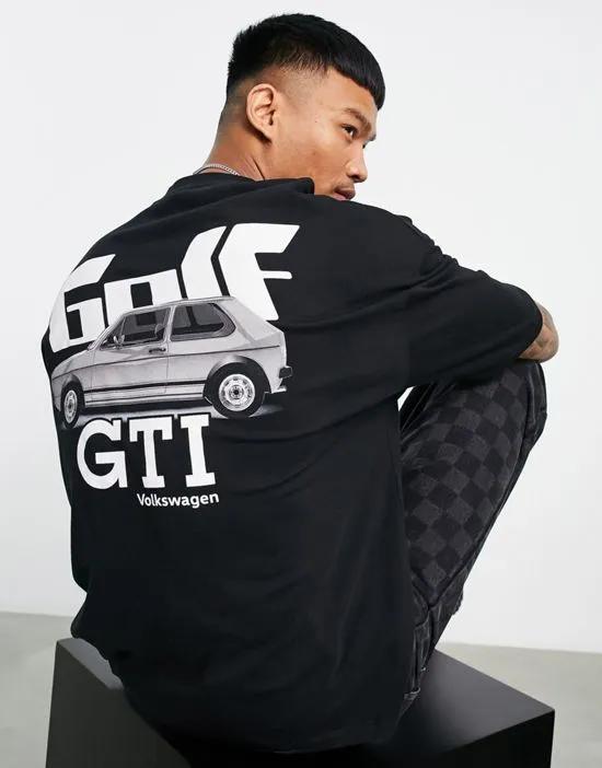 oversized T-shirt with Golf GTI print in black