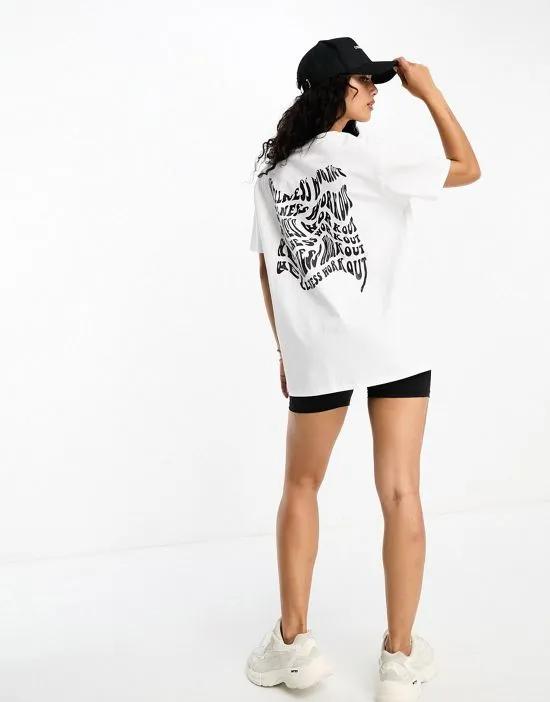 oversized t-shirt with wellness graphic