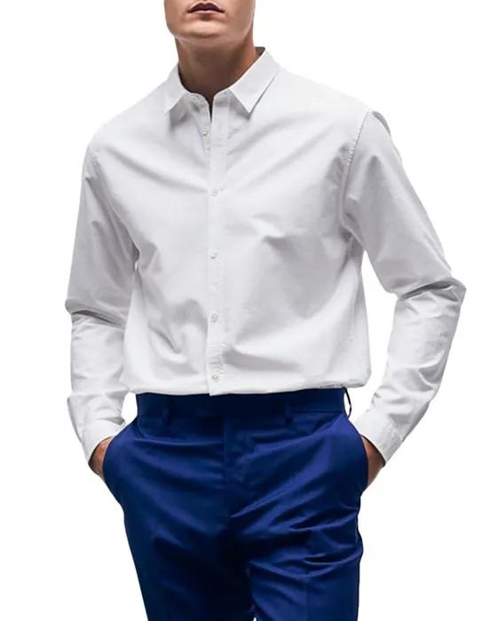 Oxfortor Cotton Solid Regular Fit Button Down Oxford Shirt 