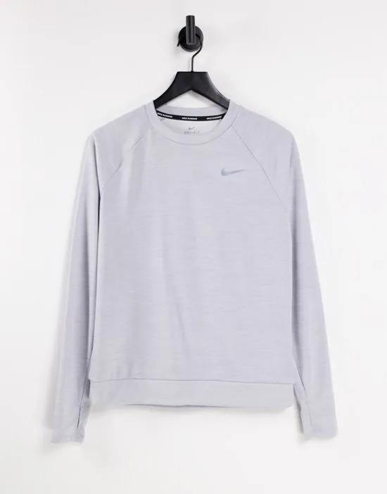 Pacer long sleeve top in gray heather