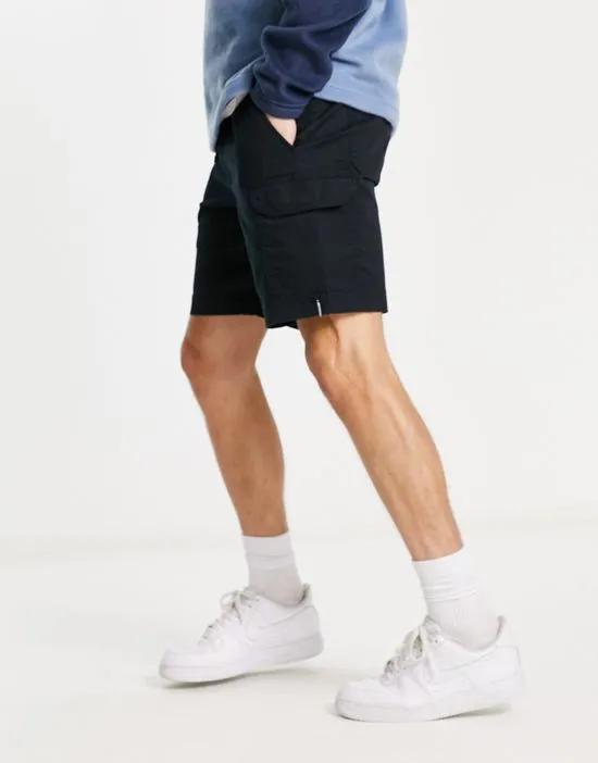 Pacific Ridge belted utility shorts in black