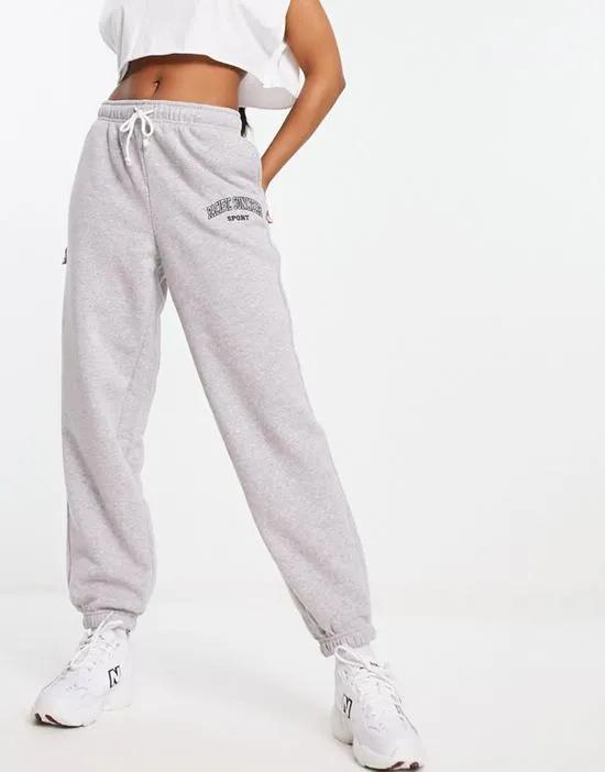 Pacsun relaxed varsity joggers in gray