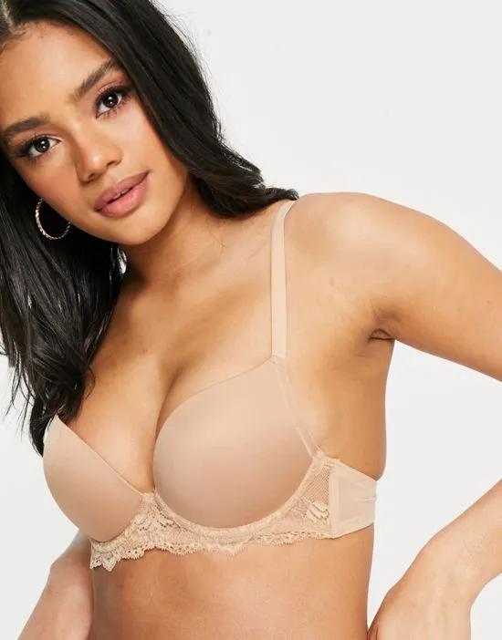 padded plunge t-shirt bra with underwire