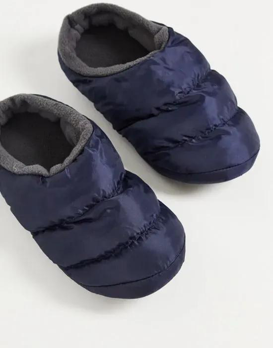padded slippers in navy