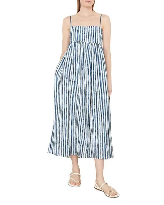 Painterly Stripe Midi Dress