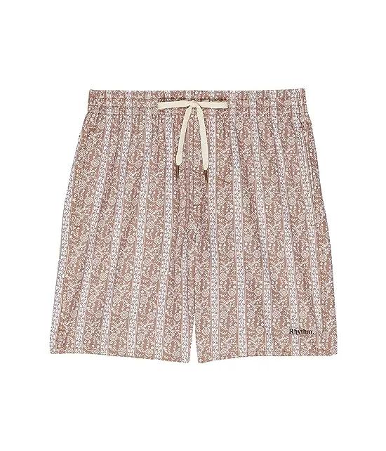Paisley Stripe Beach Shorts