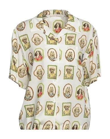 PALM ANGELS | Ivory Women‘s Patterned Shirts & Blouses