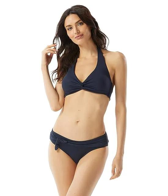 Palm Beach Knotted Halter Bikini Top w/ Removable Soft Cups