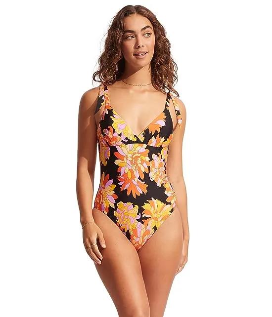 Palm Springs Wrap Front One-Piece