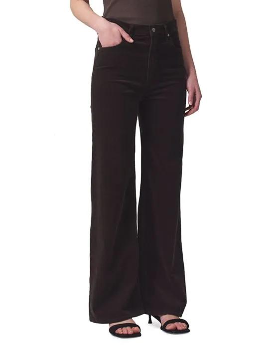 Paloma Baggy High Rise Wide Leg Corduroy Jeans in Wood