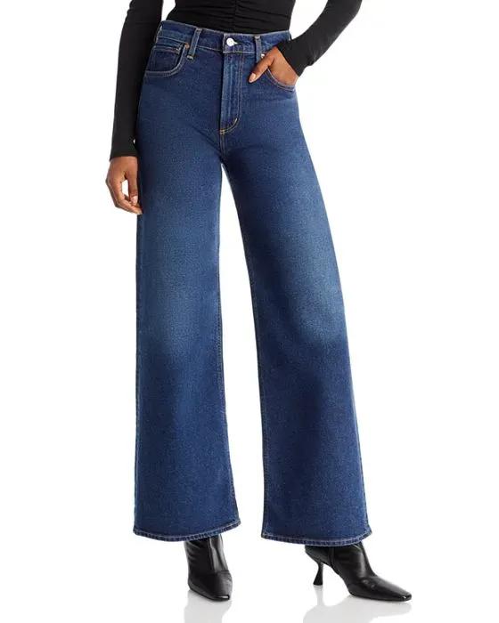 Paloma High Rise Baggy Wide Leg Jeans in Everdeen