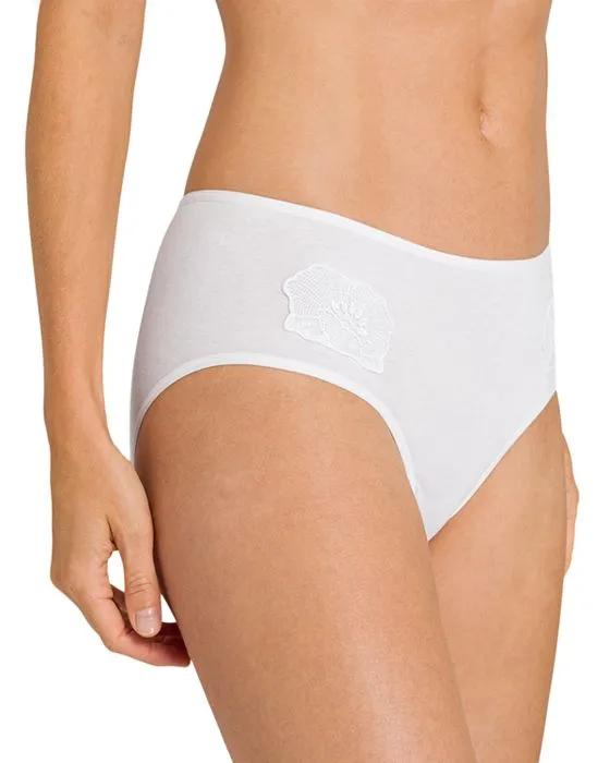 Paola Embroidered Cotton Brief