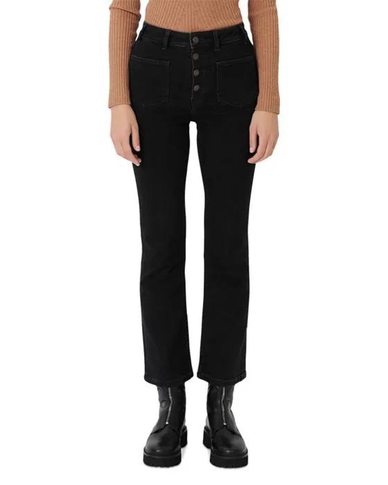 Passion High Waist Flare Jeans in Black