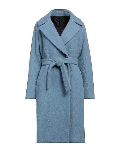 Pastel blue Boiled wool Coat