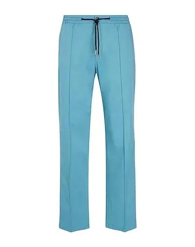 Pastel blue Casual pants COTTON DRAWSTRING WIDE TROUSERS
