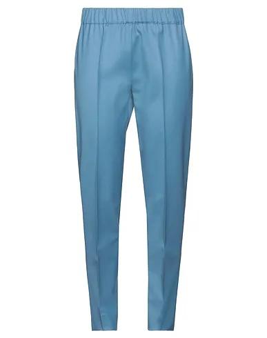 Pastel blue Cool wool Casual pants