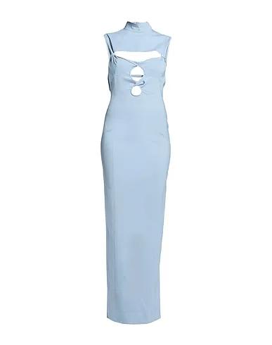 Pastel blue Cool wool Long dress