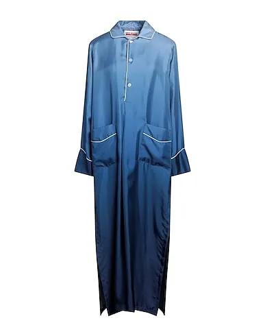 Pastel blue Cotton twill Long dress