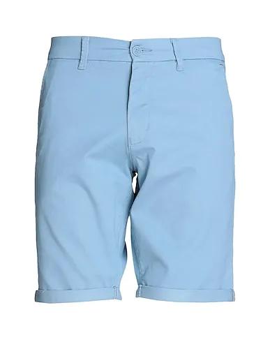 Pastel blue Cotton twill Shorts & Bermuda