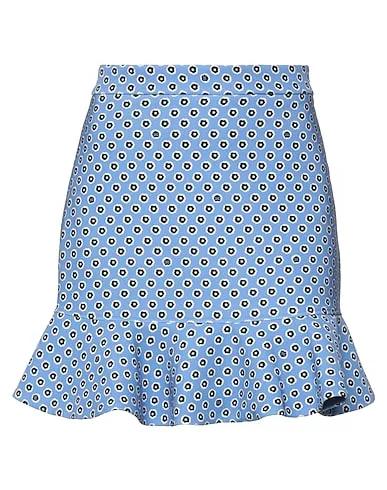 Pastel blue Crêpe Mini skirt