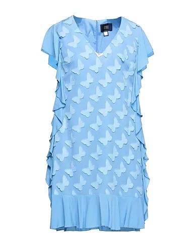Pastel blue Crêpe Short dress