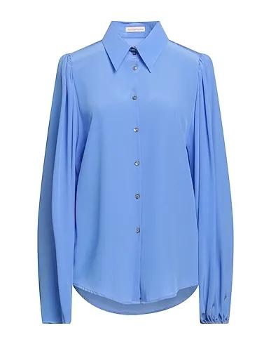 Pastel blue Crêpe Silk shirts & blouses