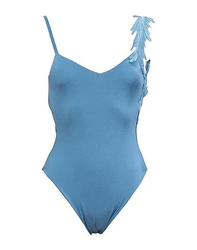 Pastel blue Jersey One-piece swimsuits
