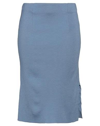 Pastel blue Knitted Midi skirt