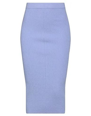 Pastel blue Knitted Midi skirt