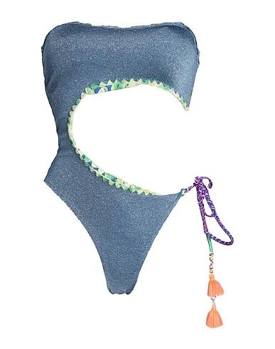 Pastel blue Knitted One-piece swimsuits