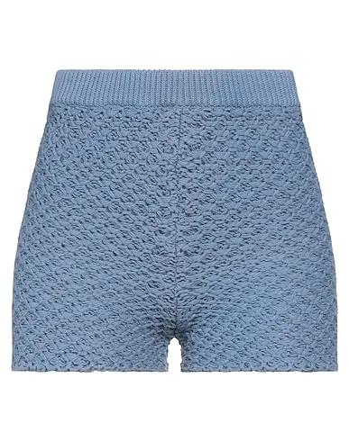 Pastel blue Knitted Shorts & Bermuda