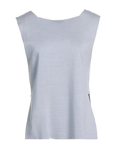 Pastel blue Knitted Sleeveless sweater