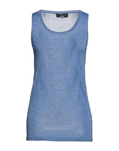Pastel blue Knitted Sleeveless sweater
