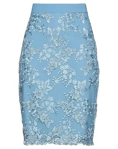 Pastel blue Lace Midi skirt