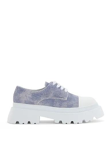 Pastel blue Laced shoes SUEDE AND RUBBER CAP-TOE LACE-UPS
