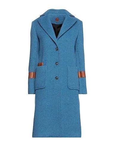 Pastel blue Leather Coat