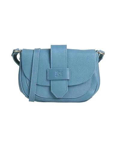 Pastel blue Leather Cross-body bags